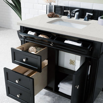 James Martin - Brittany 36" Single Vanity, Black Onyx w/ 3 CM Lime Delight Silestone Top - 650-V36-BKO-3LDL view 4