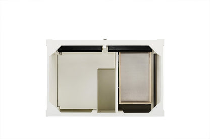 James Martin - Brittany 36" Single Vanity, Bright White w/ 3 CM Eternal Jasmine Pearl Silestone Top - 655-V36-BW-3EJP view 6