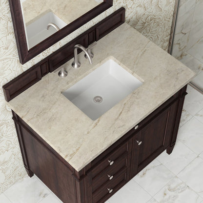 James Martin - Brittany 36" Single Vanity, Burnished Mahogany, w/ 3 CM Tajnar Eclos Top - 650-V36-BNM-3TJR view 5