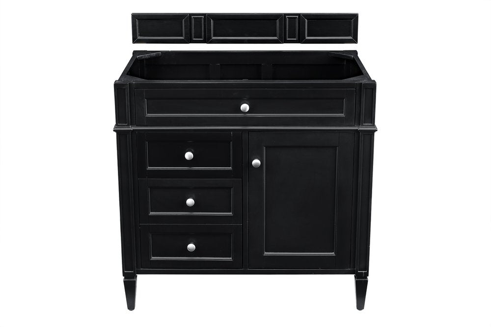James Martin - Brittany 36" Single Vanity Cabinet, Black Onyx - 650-V36-BKO view 1