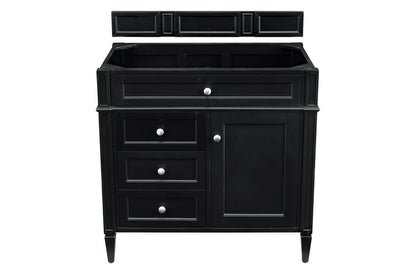 James Martin - Brittany 36" Single Vanity Cabinet, Black Onyx - 650-V36-BKO view 1