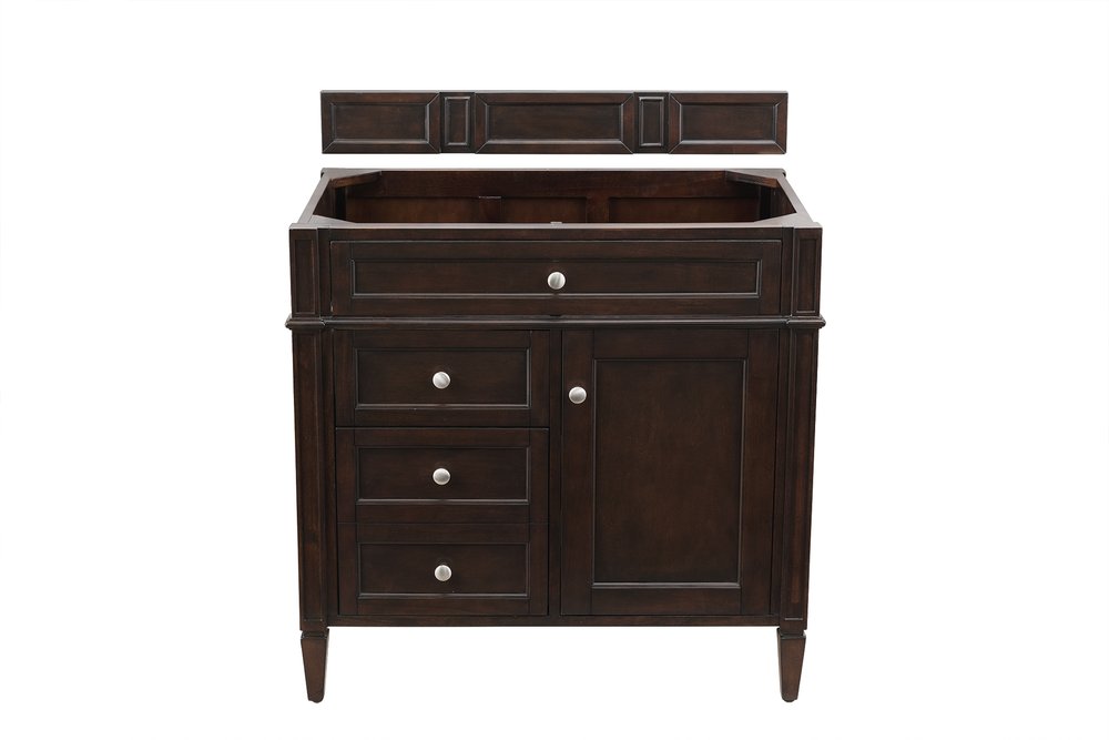 James Martin - Brittany 36" Single Vanity Cabinet, Burnished Mahogany - 650-V36-BNM view 1