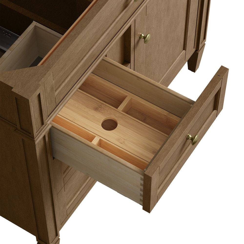 James Martin - Brittany 36" Single Vanity Cabinet, Pecan - 655-V36-PCN view 6