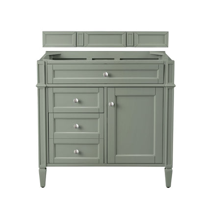James Martin - Brittany 36" Single Vanity Cabinet, Smokey Celadon - 650-V36-SC view 1