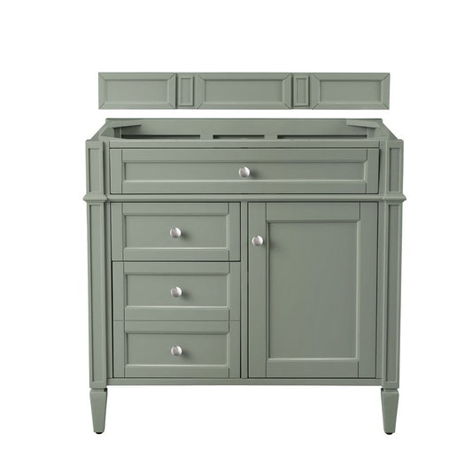 James Martin - Brittany 36" Single Vanity Cabinet, Smokey Celadon - 650-V36-SC view 1