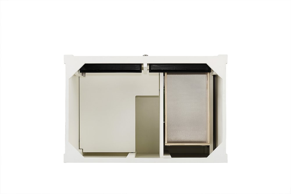 James Martin - Brittany 36" Single Vanity in Bright White, w/ 3 CM Phantome Eclos Top - 655-V36-BW-3PHT view 5