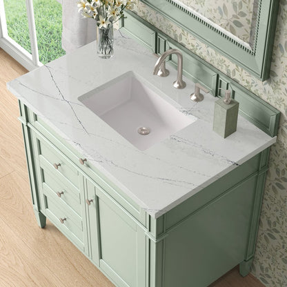 James Martin - Brittany 36" Single Vanity, Sage Green w/ 3 CM Ethereal Noctis Silestone Top - 650-V36-SGR-3ENC view 6