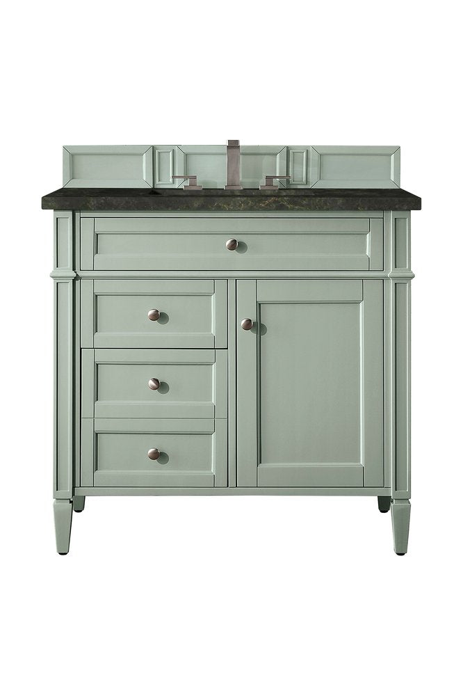 James Martin - Brittany 36" Single Vanity, Sage Green, w/ 3 CM Phantome Eclos Top - 650-V36-SGR-3PHT view 1