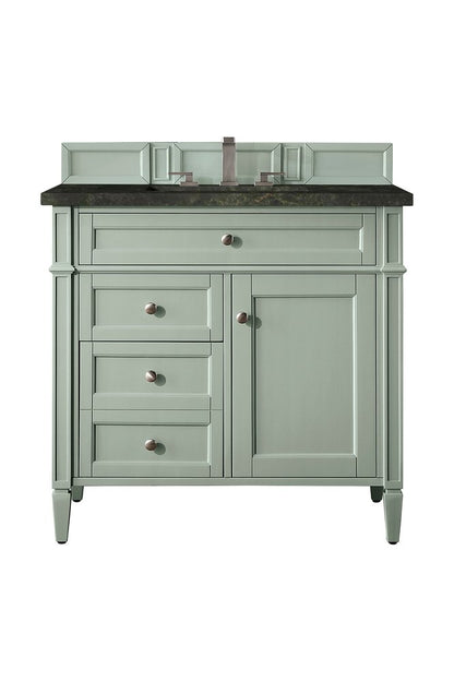 James Martin - Brittany 36" Single Vanity, Sage Green, w/ 3 CM Phantome Eclos Top - 650-V36-SGR-3PHT view 1