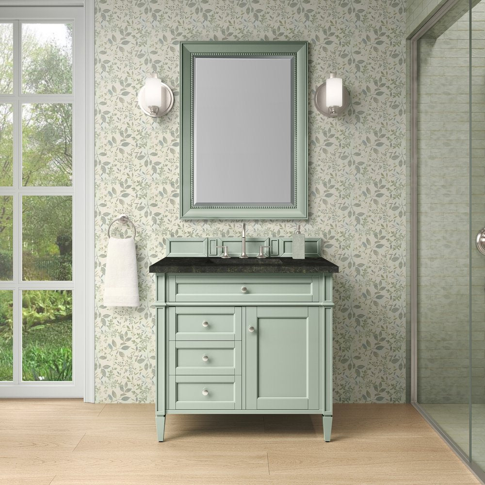 James Martin - Brittany 36" Single Vanity, Sage Green, w/ 3 CM Phantome Eclos Top - 650-V36-SGR-3PHT view 2