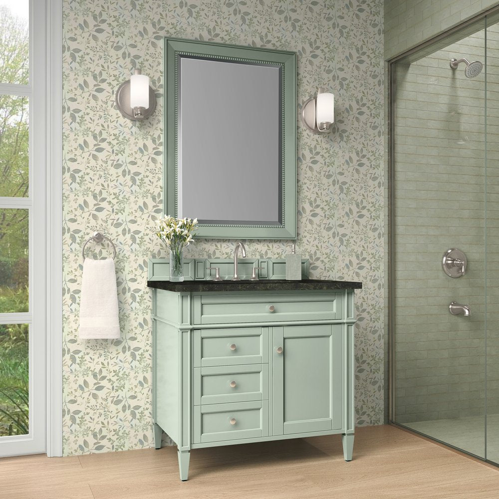 James Martin - Brittany 36" Single Vanity, Sage Green, w/ 3 CM Phantome Eclos Top - 650-V36-SGR-3PHT view 3