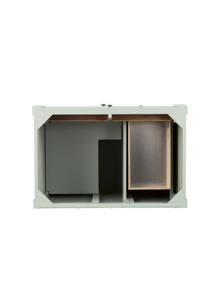 James Martin - Brittany 36" Single Vanity, Sage Green w/ Single Hole 3 CM White Zeus Silestone Top & Backsplash - 650-V36-SGR-1WZ view 3