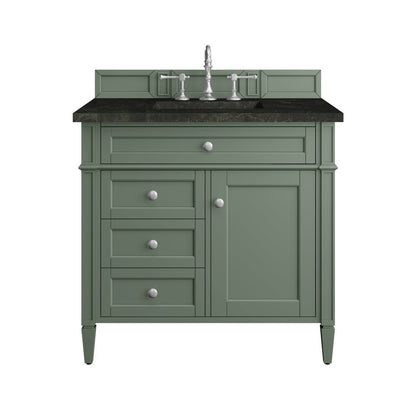 James Martin - Brittany 36" Single Vanity, Smokey Celadon, w/ 3 CM Phantome Eclos Top - 650-V36-SC-3PHT view 1