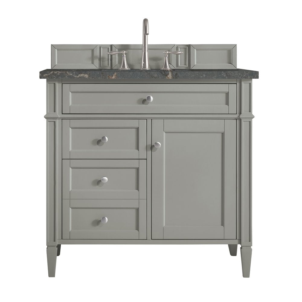 James Martin - Brittany 36" Single Vanity, Urban Gray w/ 3 CM Parisien Bleu Silestone Top - 650-V36-UGR-3PBL view 1
