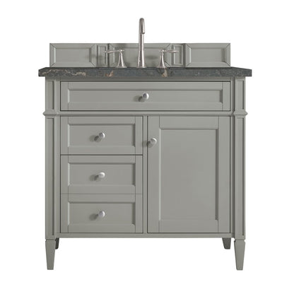 James Martin - Brittany 36" Single Vanity, Urban Gray w/ 3 CM Parisien Bleu Silestone Top - 650-V36-UGR-3PBL view 1