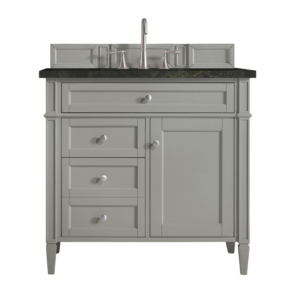 James Martin - Brittany 36" Single Vanity, Urban Gray, w/ 3 CM Phantome Eclos Top - 650-V36-UGR-3PHT view 1