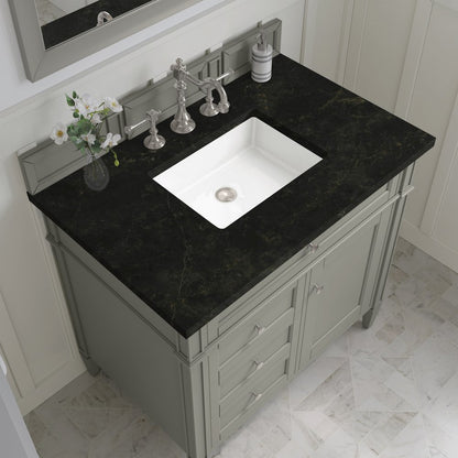 James Martin - Brittany 36" Single Vanity, Urban Gray, w/ 3 CM Phantome Eclos Top - 650-V36-UGR-3PHT view 5