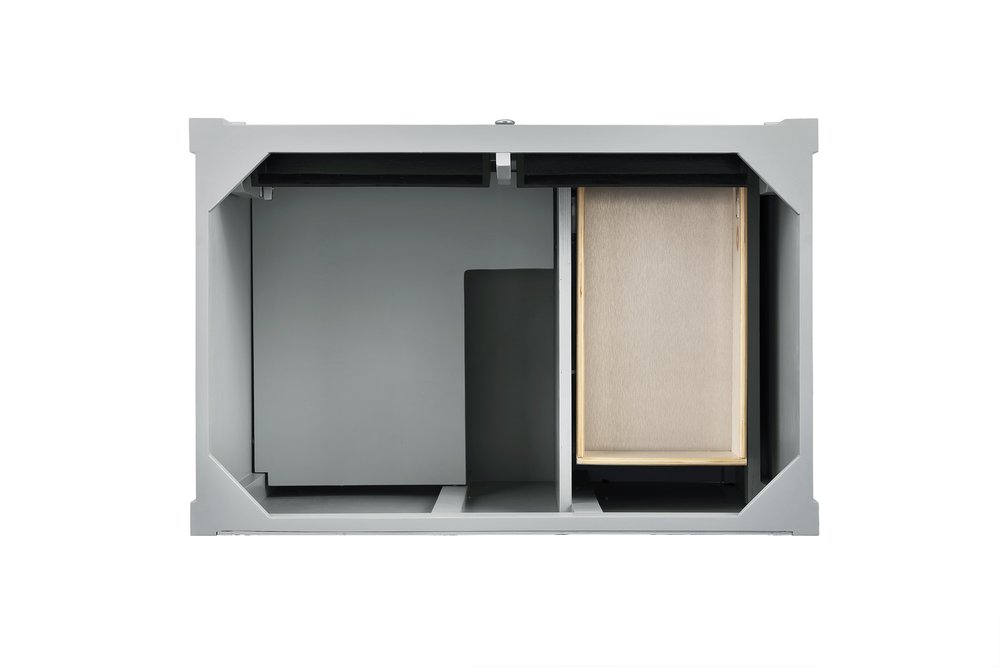 James Martin - Brittany 36" Single Vanity, Urban Gray, w/ 3 CM Siberian Silestone Top - 650-V36-UGR-3SFR view 4