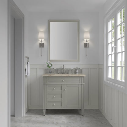 James Martin - Brittany 36" Single Vanity, Urban Gray, w/ 3 CM Tajnar Eclos Top - 650-V36-UGR-3TJR view 2