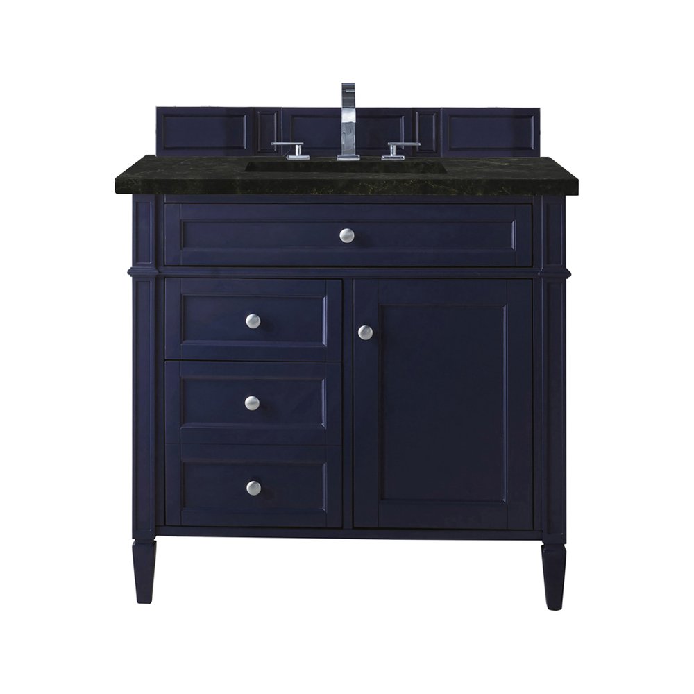 James Martin - Brittany 36" Single Vanity, Victory Blue, w/ 3 CM Phantome Eclos Top - 650-V36-VBL-3PHT view 1