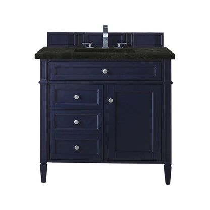 James Martin - Brittany 36" Single Vanity, Victory Blue, w/ 3 CM Phantome Eclos Top - 650-V36-VBL-3PHT view 1