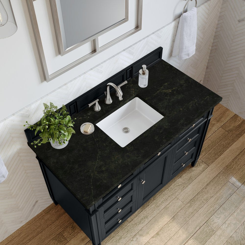 James Martin - Brittany 48" Single Vanity, Black Onyx, w/ 3 CM Phantome Eclos Top - 650-V48-BKO-3PHT view 6
