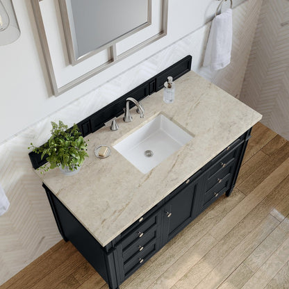 James Martin - Brittany 48" Single Vanity, Black Onyx, w/ 3 CM Tajnar Eclos Top - 650-V48-BKO-3TJR view 6