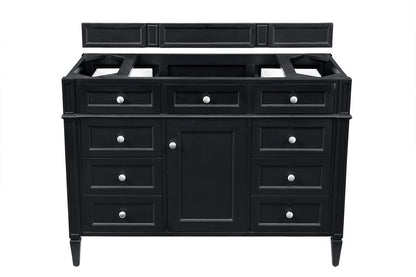 James Martin - Brittany 48" Single Vanity, Black Onyx, w/ 3 CM Tajnar Eclos Top w/FreePower Wireless Charger - 650-V48-BKO-FTJR view 2