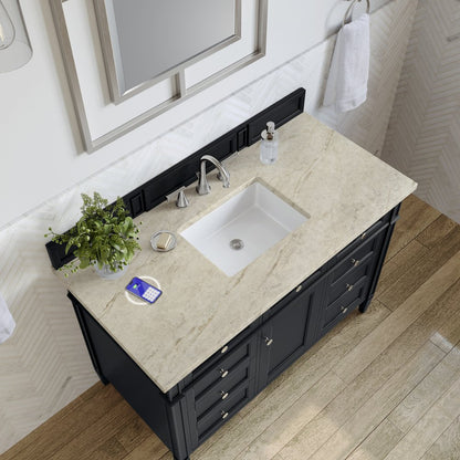 James Martin - Brittany 48" Single Vanity, Black Onyx, w/ 3 CM Tajnar Eclos Top w/FreePower Wireless Charger - 650-V48-BKO-FTJR view 6