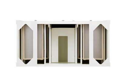 James Martin - Brittany 48" Single Vanity, Bright White w/ 3 CM Carrara Marble Top - 655-V48-BW-3CAR view 6