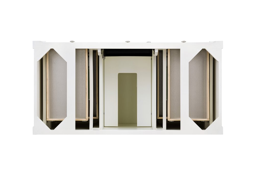 James Martin - Brittany 48" Single Vanity, Bright White w/ 3 CM Charcoal Soapstone Silestone Top - 655-V48-BW-3CSP view 6