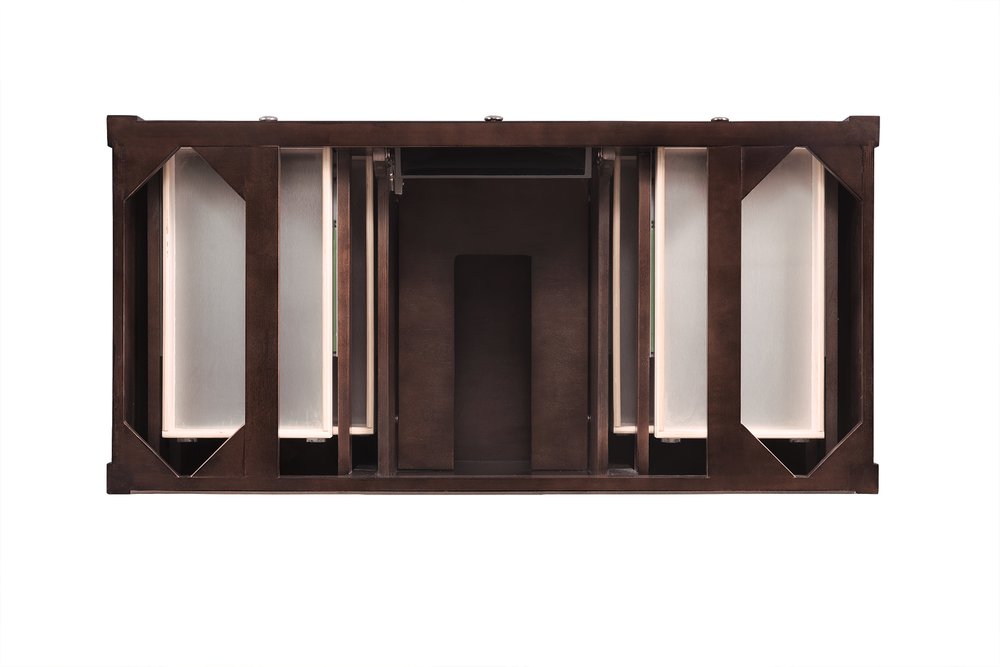 James Martin - Brittany 48" Single Vanity, Burnished Mahogany w/ 3 CM Cala Blue Silestone Top - 650-V48-BNM-3CBL view 6
