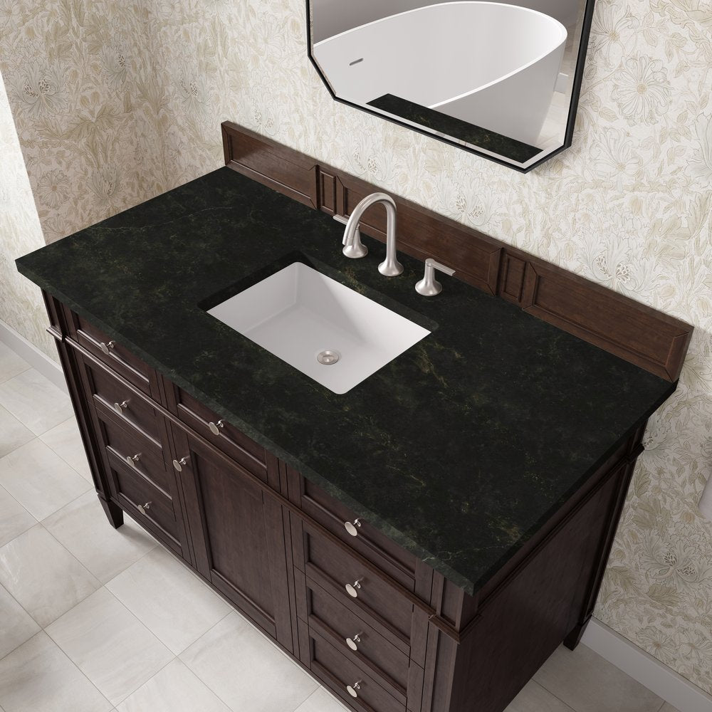 James Martin - Brittany 48" Single Vanity, Burnished Mahogany, w/ 3 CM Phantome Eclos Top - 650-V48-BNM-3PHT view 6