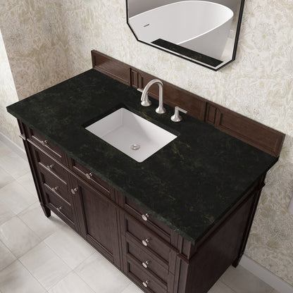 James Martin - Brittany 48" Single Vanity, Burnished Mahogany, w/ 3 CM Phantome Eclos Top - 650-V48-BNM-3PHT view 6