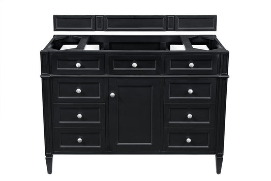 James Martin - Brittany 48" Single Vanity Cabinet, Black Onyx - 650-V48-M-BKO view 1