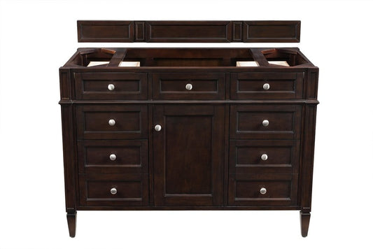 James Martin - Brittany 48" Single Vanity Cabinet, Burnished Mahogany - 650-V48-M-BNM view 1