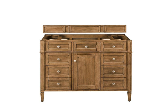 James Martin - Brittany 48" Single Vanity Cabinet, Saddle Brown - 650-V48-M-SBR view 1