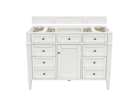 James Martin - Brittany 48" Single Vanity in Bright White - 655-V48-M-BW view 1