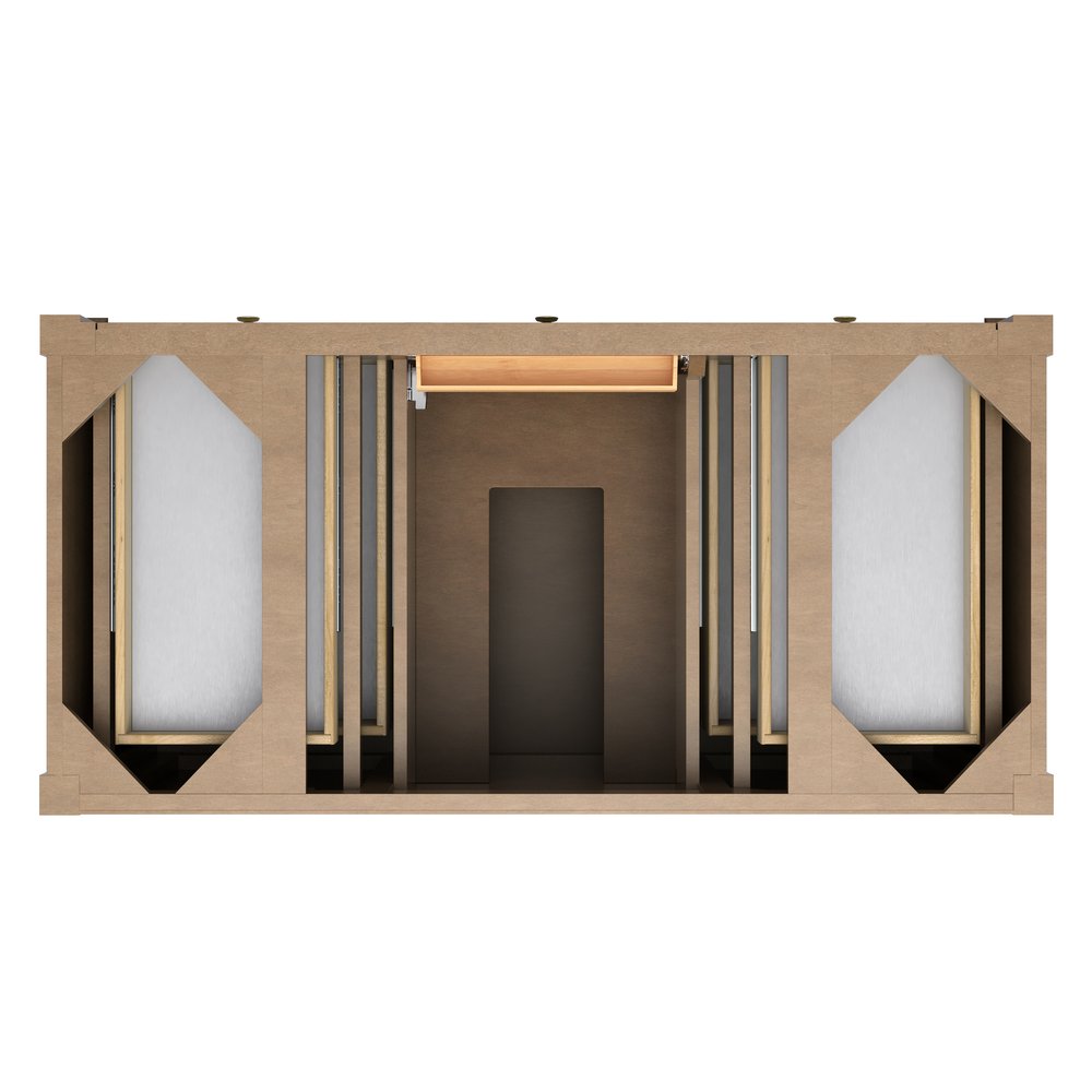 James Martin - Brittany 48" Single Vanity, Pecan w/ 3 CM Eternal Jasmine Pearl Silestone Top - 655-V48-PCN-3EJP view 6