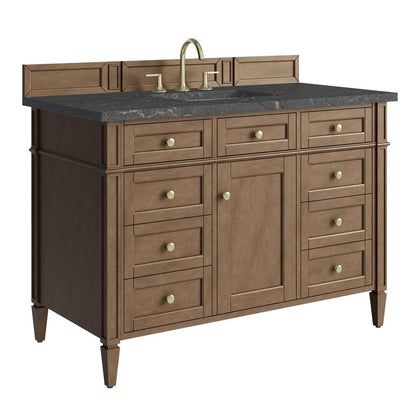 James Martin - Brittany 48" Single Vanity, Pecan w/ 3 CM Parisien Bleu Silestone Top - 655-V48-PCN-3PBL view 11