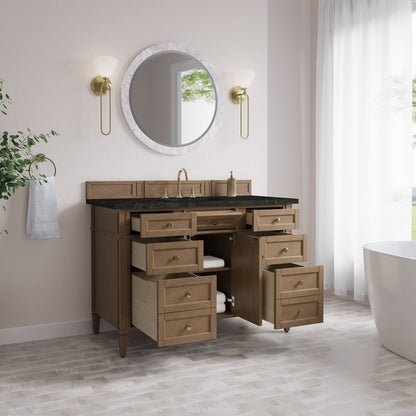 James Martin - Brittany 48" Single Vanity, Pecan w/ 3 CM Phantome Eclos Top - 655-V48-PCN-3PHT view 5