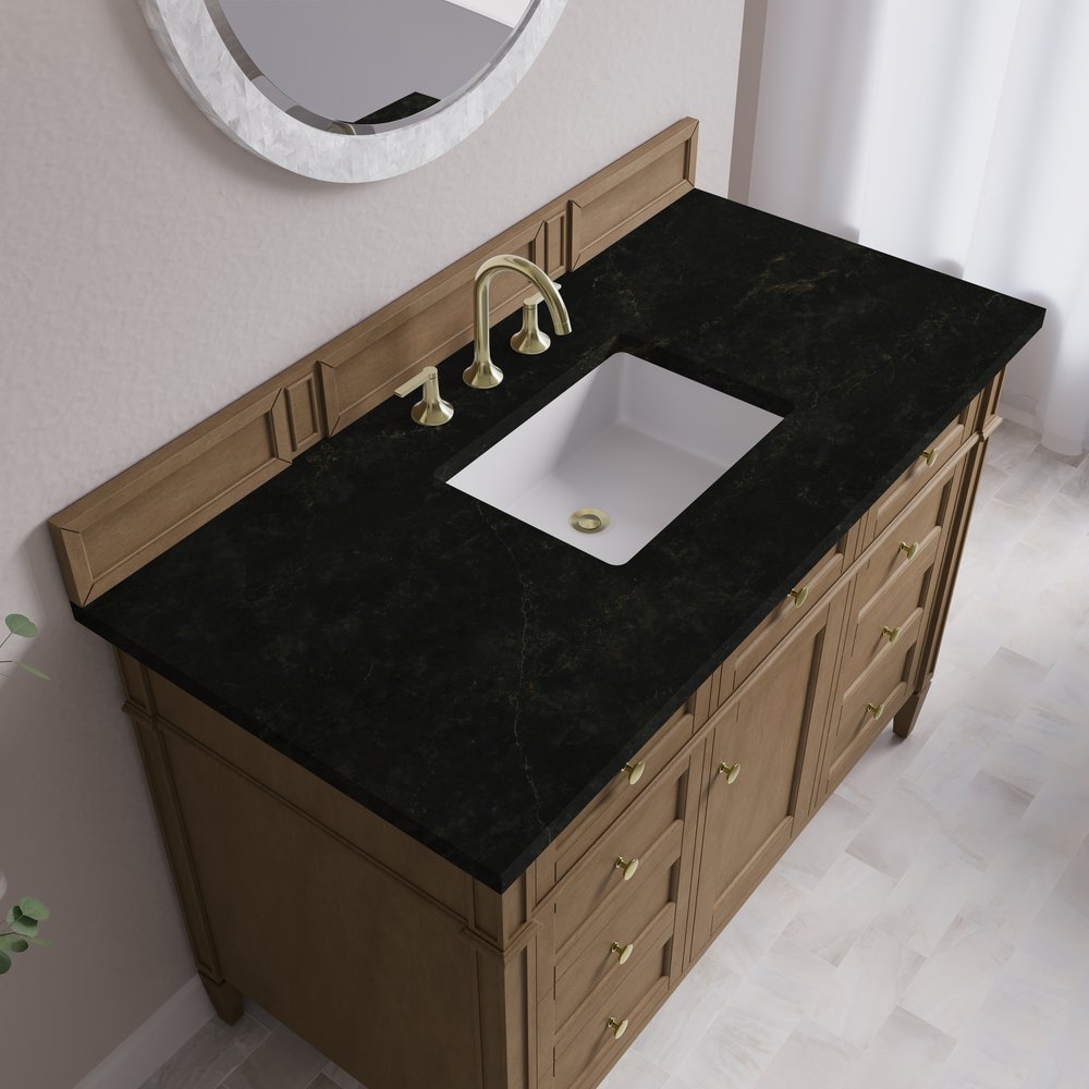 James Martin - Brittany 48" Single Vanity, Pecan w/ 3 CM Phantome Eclos Top - 655-V48-PCN-3PHT view 8