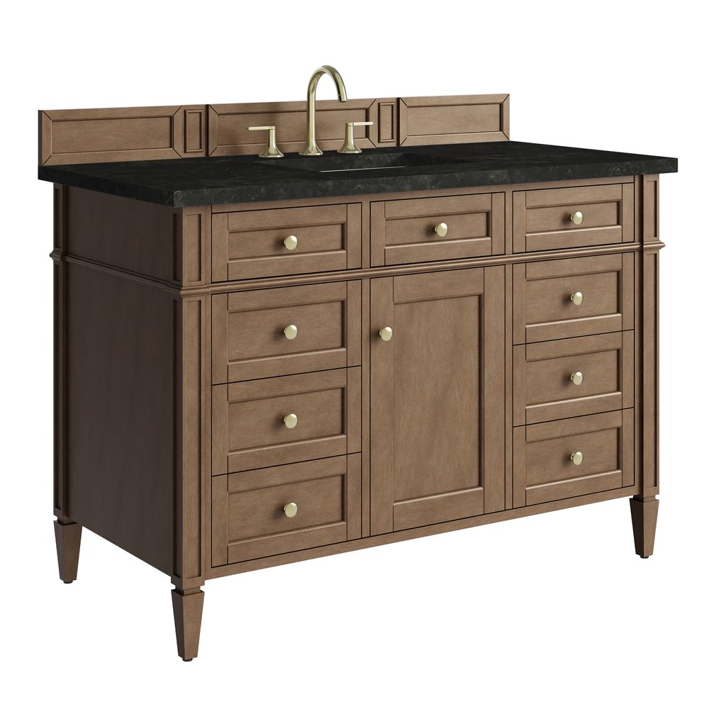 James Martin - Brittany 48" Single Vanity, Pecan w/ 3 CM Phantome Eclos Top - 655-V48-PCN-3PHT view 11