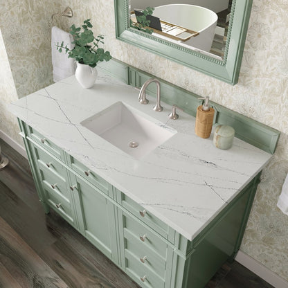 James Martin - Brittany 48" Single Vanity, Sage Green w/ 3 CM Ethereal Noctis Silestone Top - 650-V48-SGR-3ENC view 7