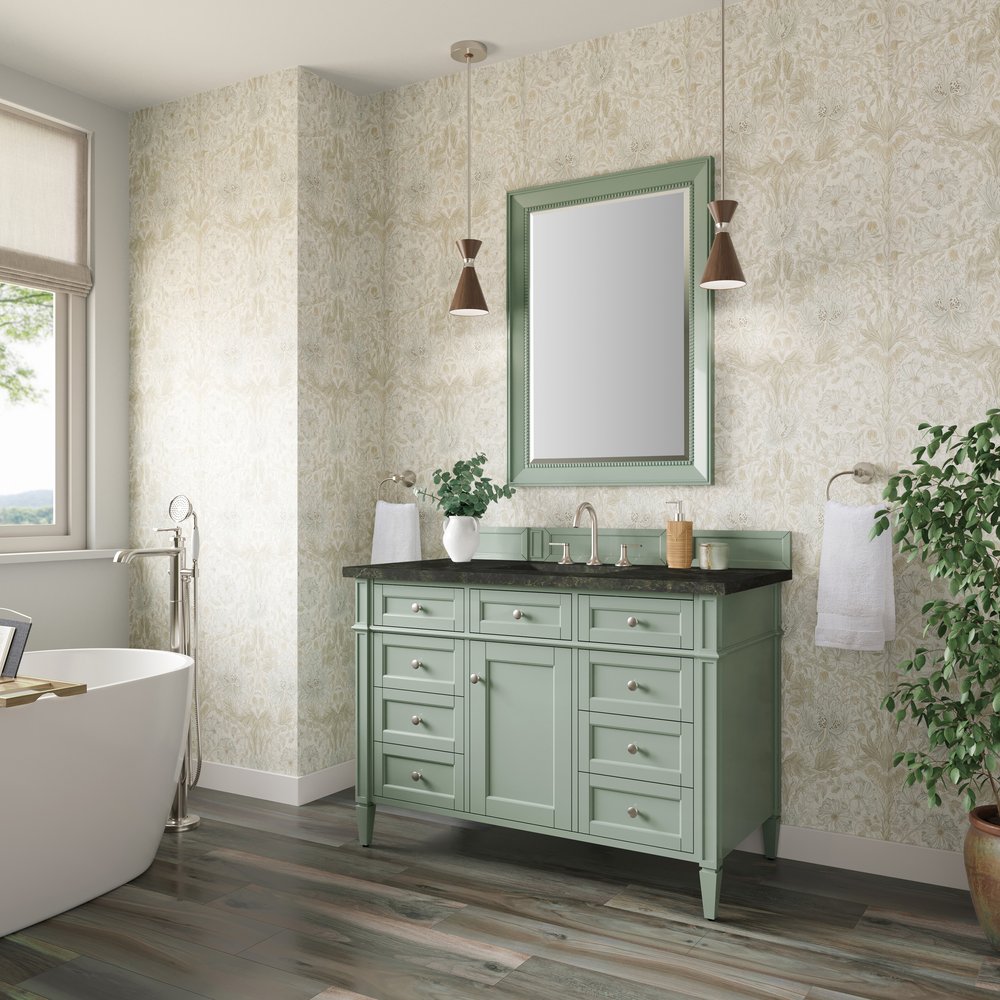 James Martin - Brittany 48" Single Vanity, Sage Green, w/ 3 CM Phantome Eclos Top - 650-V48-SGR-3PHT view 4