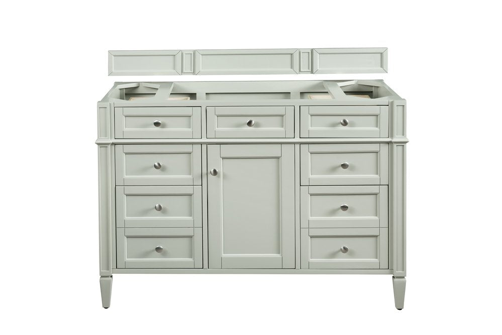 James Martin - Brittany 48" Single Vanity, Sage Green w/ 3 CM White Zeus Silestone Top - 650-V48-SGR-3WZ view 2