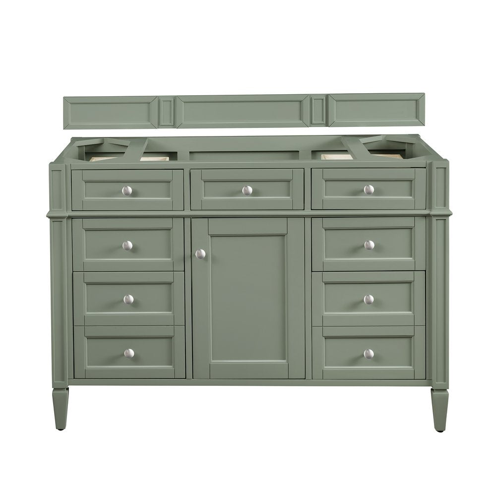 James Martin - Brittany 48" Single Vanity, Smokey Celadon w/ 3 CM Charcoal Soapstone Top - 650-V48-SC-3CSP view 2