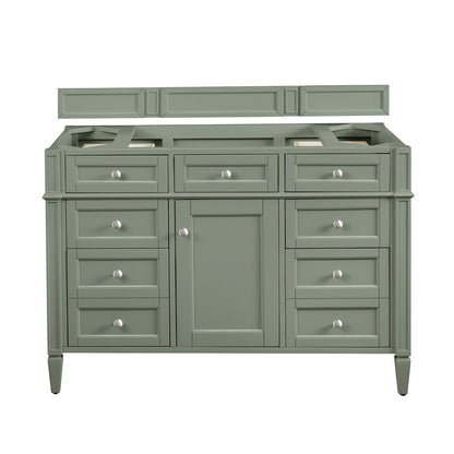 James Martin - Brittany 48" Single Vanity, Smokey Celadon w/ 3 CM Charcoal Soapstone Top - 650-V48-SC-3CSP view 2