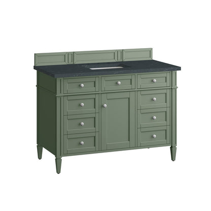 James Martin - Brittany 48" Single Vanity, Smokey Celadon w/ 3 CM Charcoal Soapstone Top - 650-V48-SC-3CSP view 7