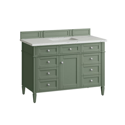 James Martin - Brittany 48" Single Vanity, Smokey Celadon w/ 3 CM Ethereal Noctis Top - 650-V48-SC-3ENC view 7